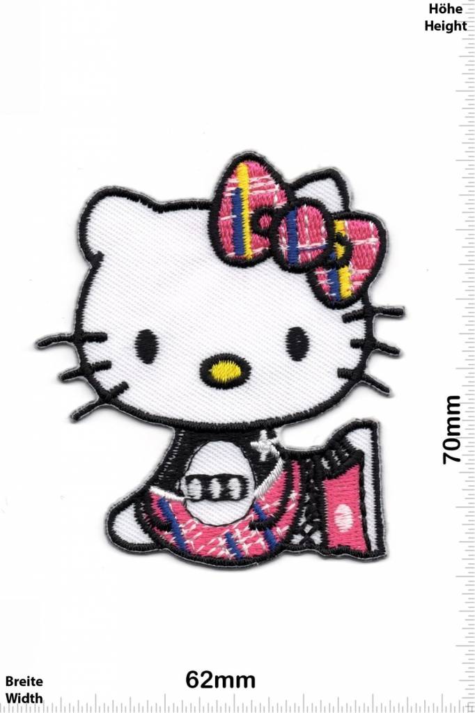 Hello Kitty Patch White Phone Embroidered Iron On