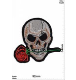 Totenkopf Skull with rose