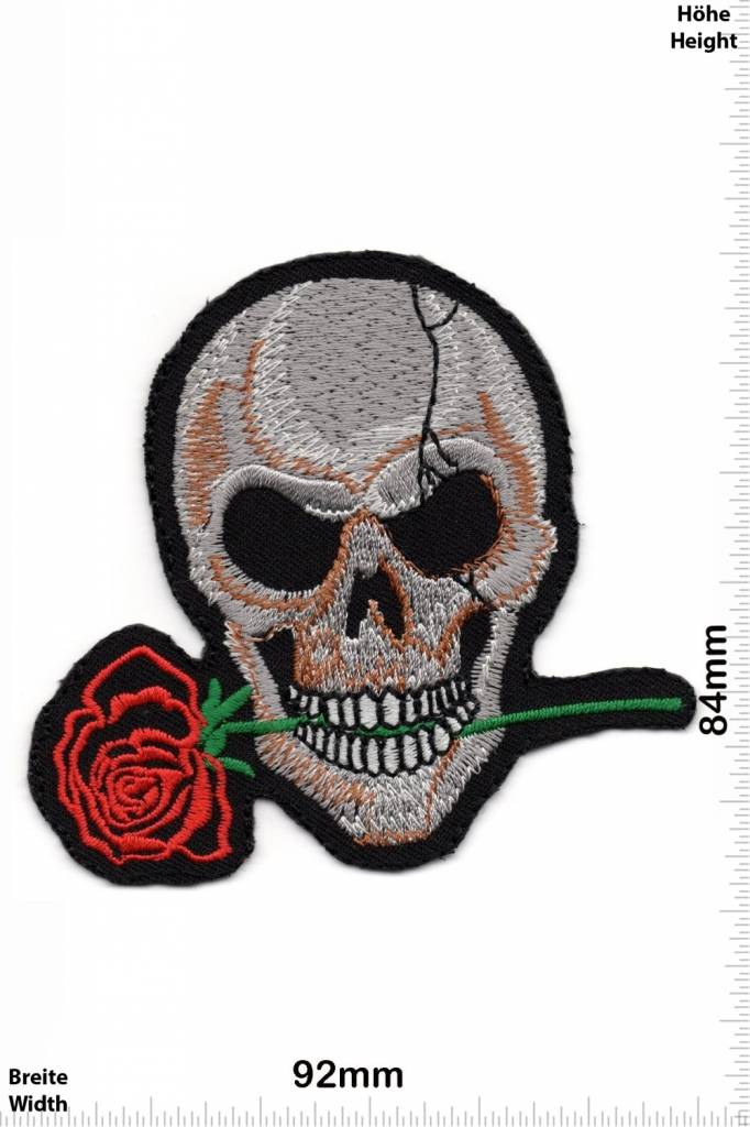 Totenkopf Totenkopf mit Rose