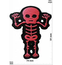 Skull Skelett -  Knochengerüst - pink -