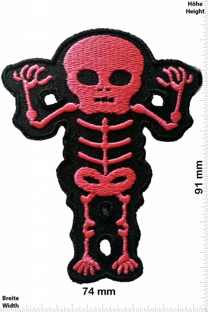 Skull Skelett -  Knochengerüst - pink -