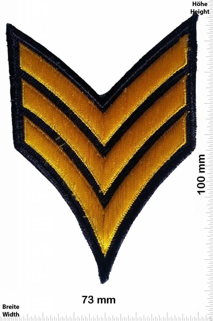 Sergant Sergeant Abzeichen 3 Streifen - gold