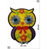 Eule Owl -Eule gelb  8,5 CM