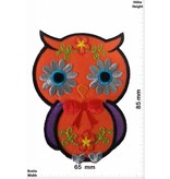 Eule Owl - orange  8,5 CM