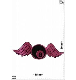 8 Ball 8 Ball fly - pink  - Billiard ball with wings