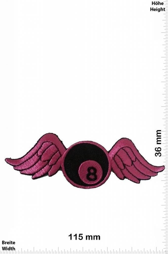 8 Ball 8 Ball fly - pink  - Billiard ball with wings