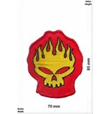 Totenkopf Skull - Flame - red