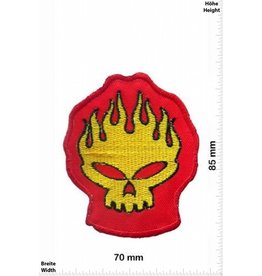 Totenkopf Skull - Flame - red