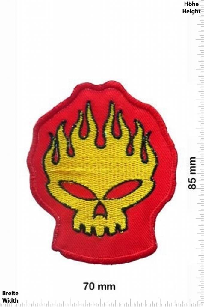 Totenkopf Skull - Flame - red