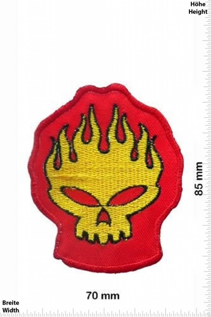 Totenkopf Totenkopf - Skull - Flamme - rot