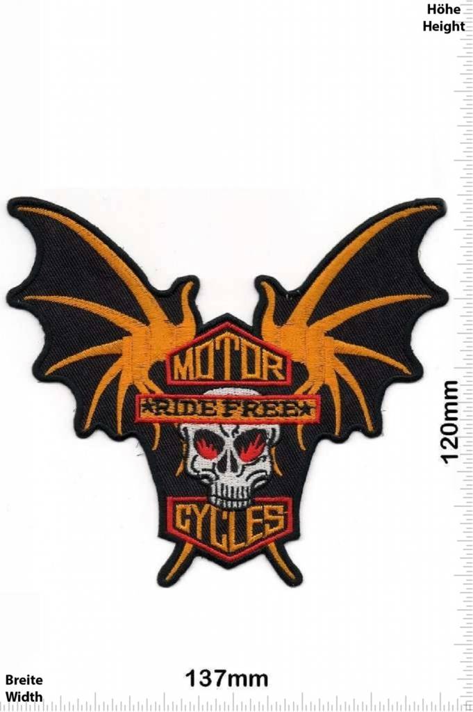 Totenkopf Motor Cycle - Ride Free- Skull - Bat