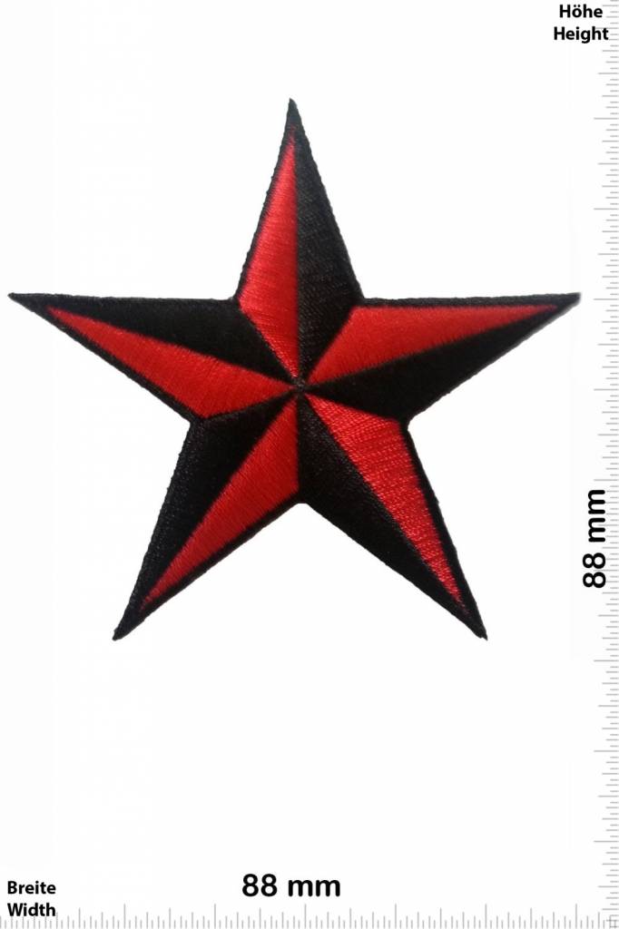 Stern Star - rot / schwarz