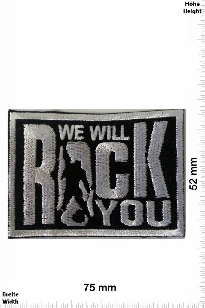 Rock n Roll We will Rock you -silber-  7,5 CM
