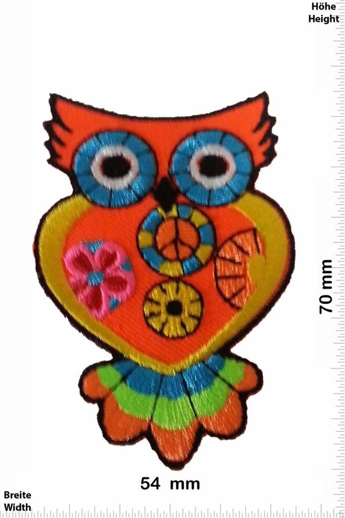 Eule Owl -  orange 7 CM