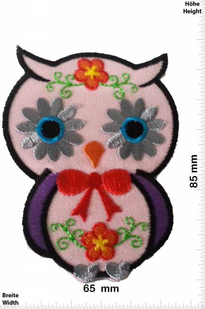 Eule Owl -  rosa 8,5 CM