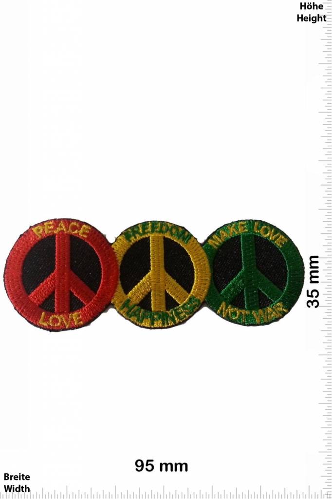 Frieden Peace - make love not war- 9,5 CM