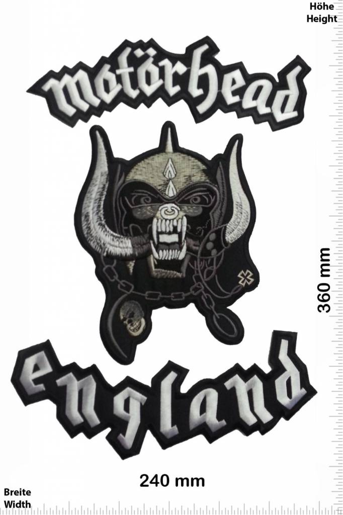 Motörhead Motörhead England  BIG 36CM - 3 piece