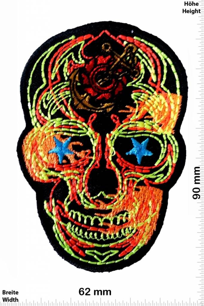 Totenkopf Skull - neon