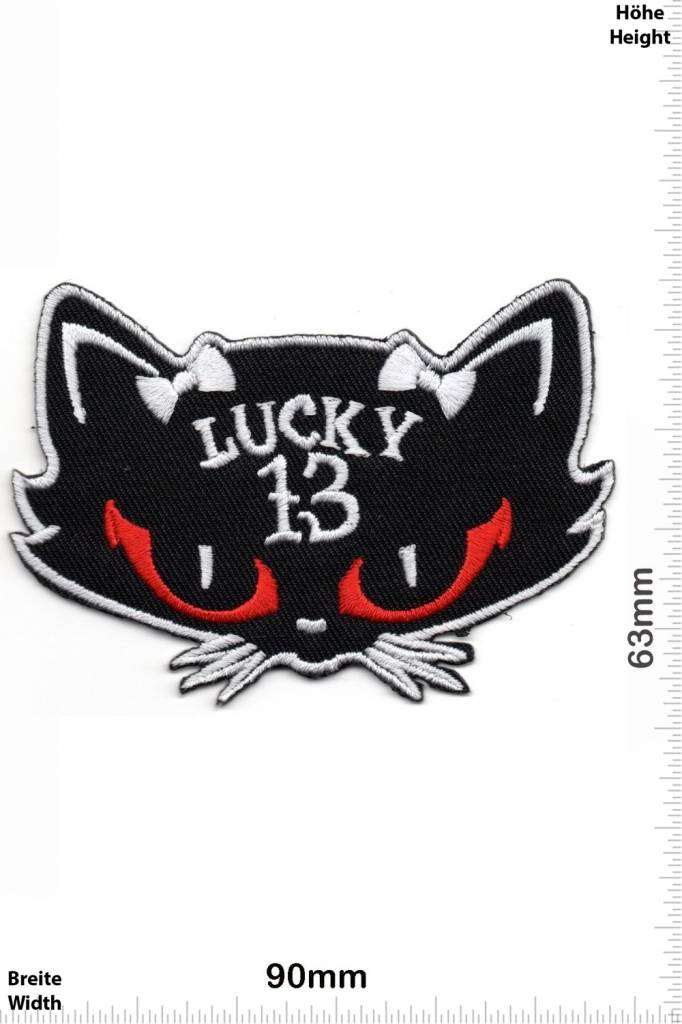 Lucky 13 Lucky 13 -   Katze - Katzenkopf - schwarz