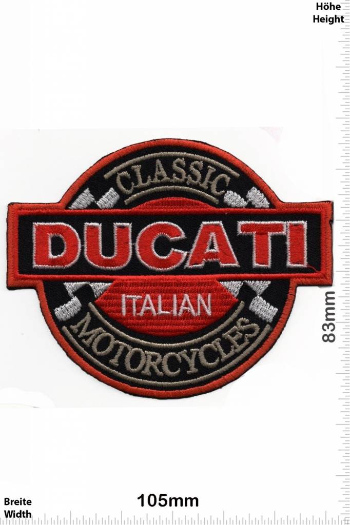 Ducati Ducati - logo - black - Patch Portachiavi Adesivi -  -  Il più grande Patch Negozio in tutto il mondo