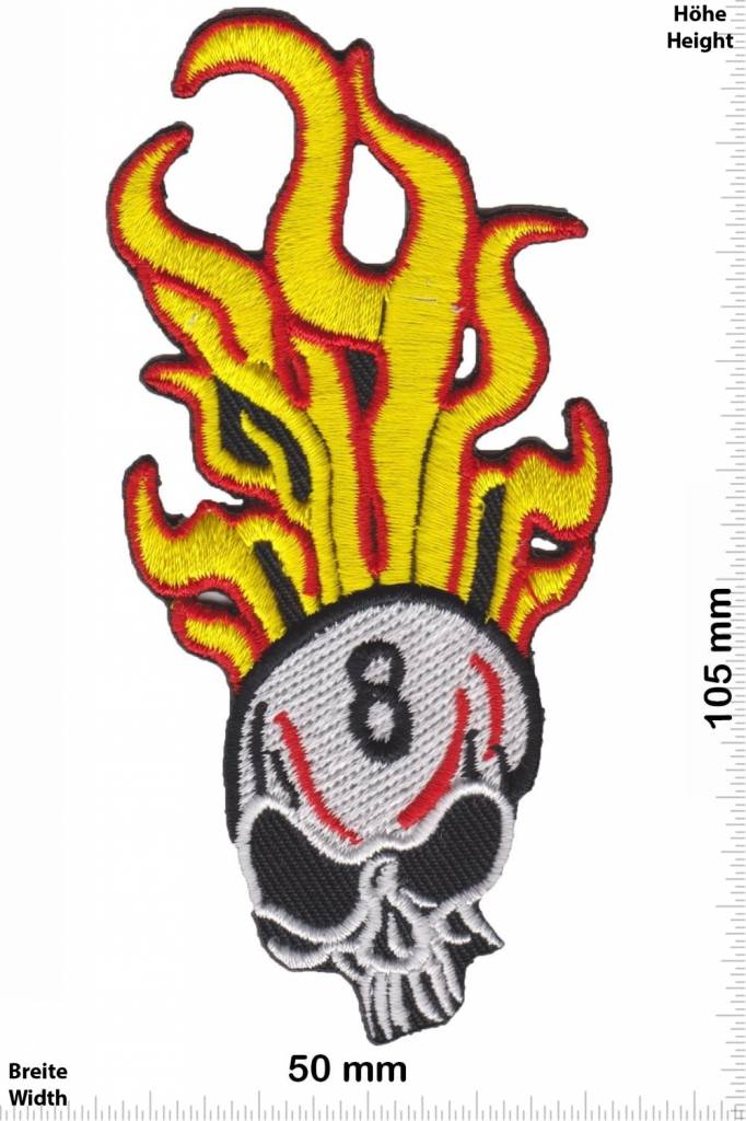 Totenkopf Skull -   8 - eight - flame -