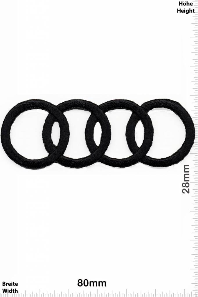 Audi Audi - Ringe schwarz -  sehr filigran und aufwendig in der Herstellung - HQ