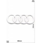 Audi Audi - Ringe weiss - sehr filigran und aufwendig in der Herstellung - HQ - Motorsport