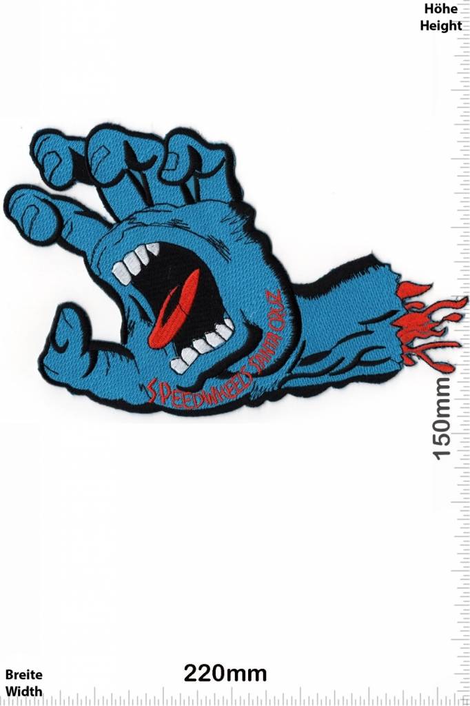 Santa Cruz Speedwheels - Santa Cruz Skateboards - hellblaue Monsterhand - Cruz Screaming Hand  - HQ