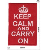 Keep Clam Keep Clam and Carry on - red