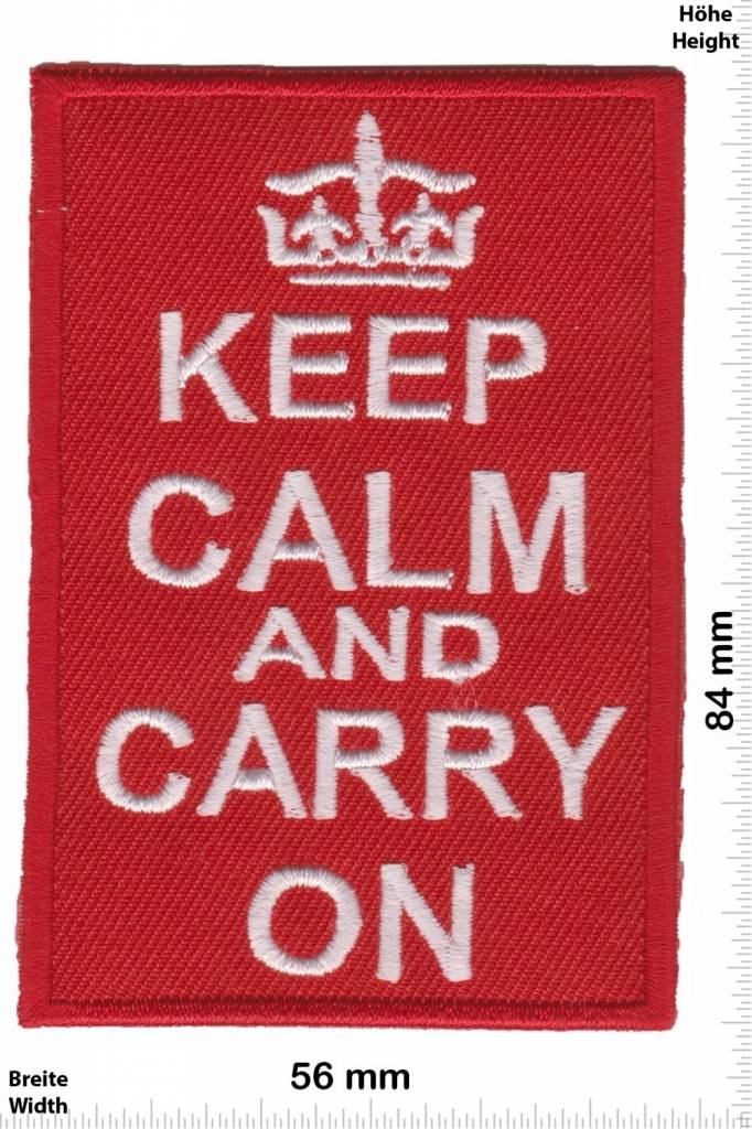 Keep Clam Keep Clam and Carry on - red