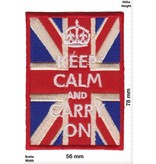 Keep Clam Keep Clam and Carry on - UK Flag