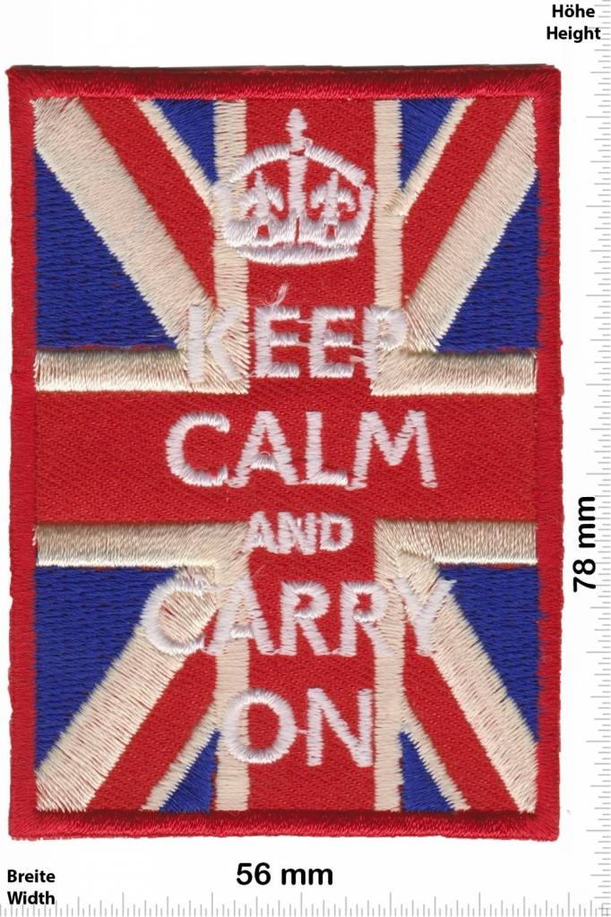 Keep Clam Keep Clam and Carry on - UK Flag