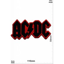 AC DC ACDC - AC DC -  schwarz - rot - black - red