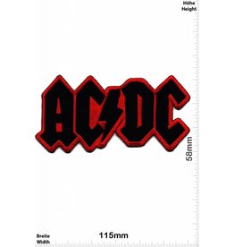 AC DC ACDC - AC DC -  schwarz - rot - black - red