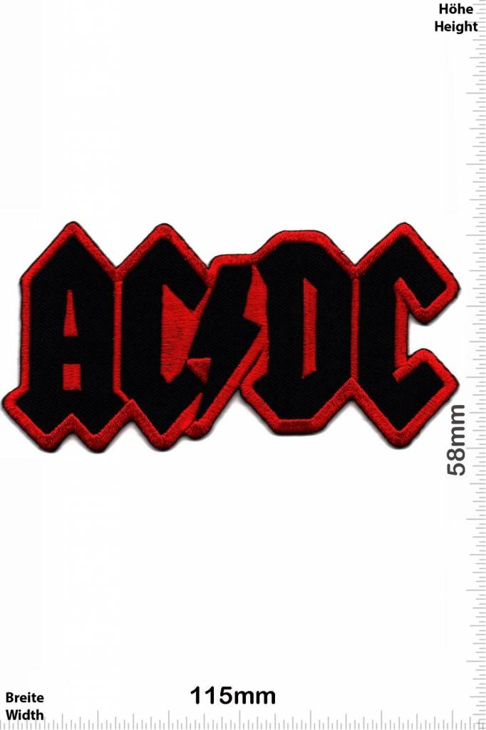 AC DC ACDC - AC DC -  schwarz - rot - black - red