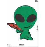 Alien Green Alien - with gun - green