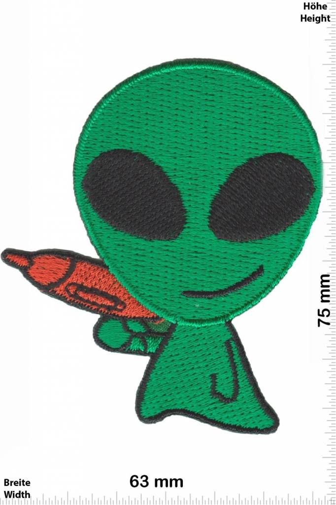 Alien Green Alien - with gun - green