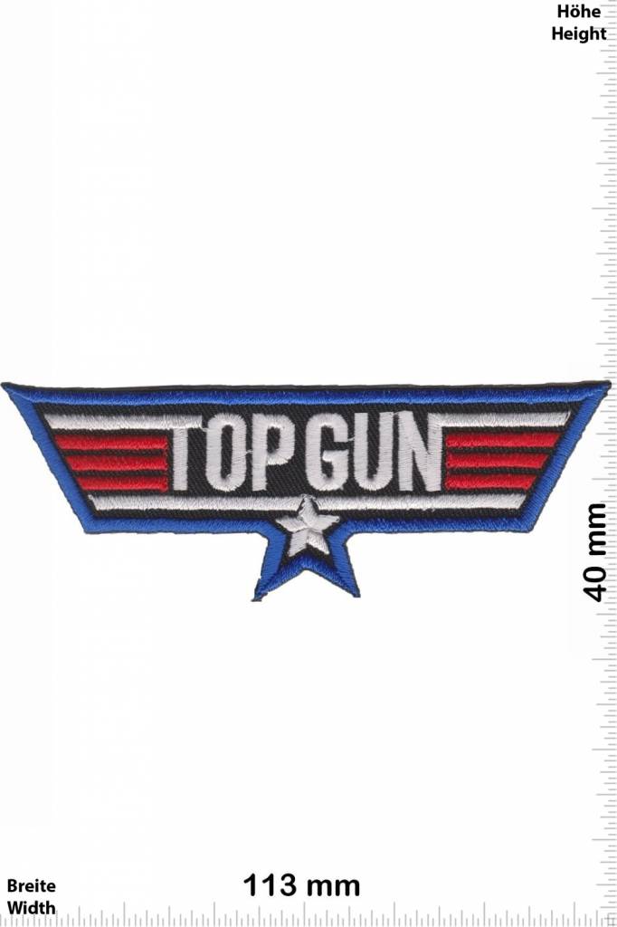 Top Gun - Patch - Back Patches - Patch Keychains Stickers -   - Biggest Patch Shop worldwide