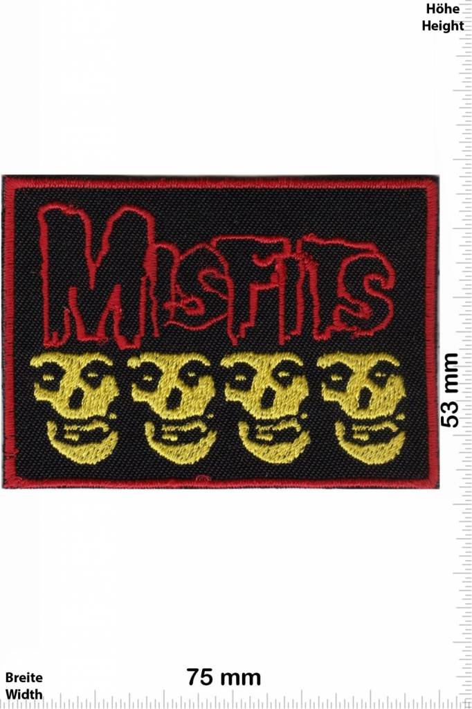 Misfit - Patch - Back Patches - Patch Keychains Stickers -  -  Biggest Patch Shop worldwide