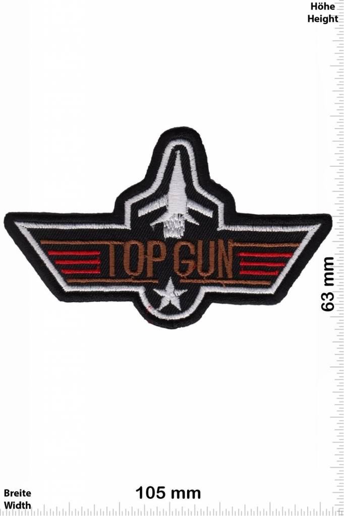 Top Gun - Patch - Back Patches - Patch Keychains Stickers -   - Biggest Patch Shop worldwide