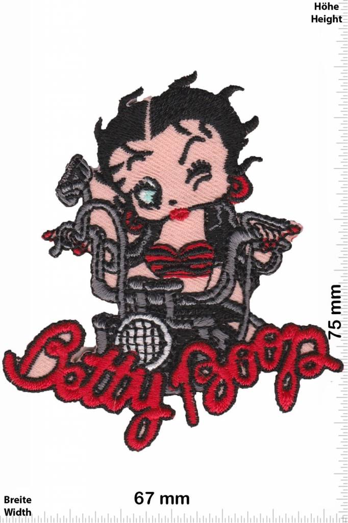 Betty Boop - Patch - Back Patches - Patch Keychains Stickers