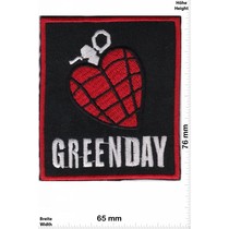 Green Day Greenday - Heartbomb - black- red