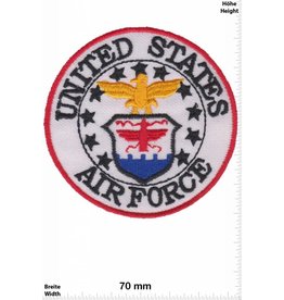 U.S. Air Force United States Air Force - white  - round - USA Army