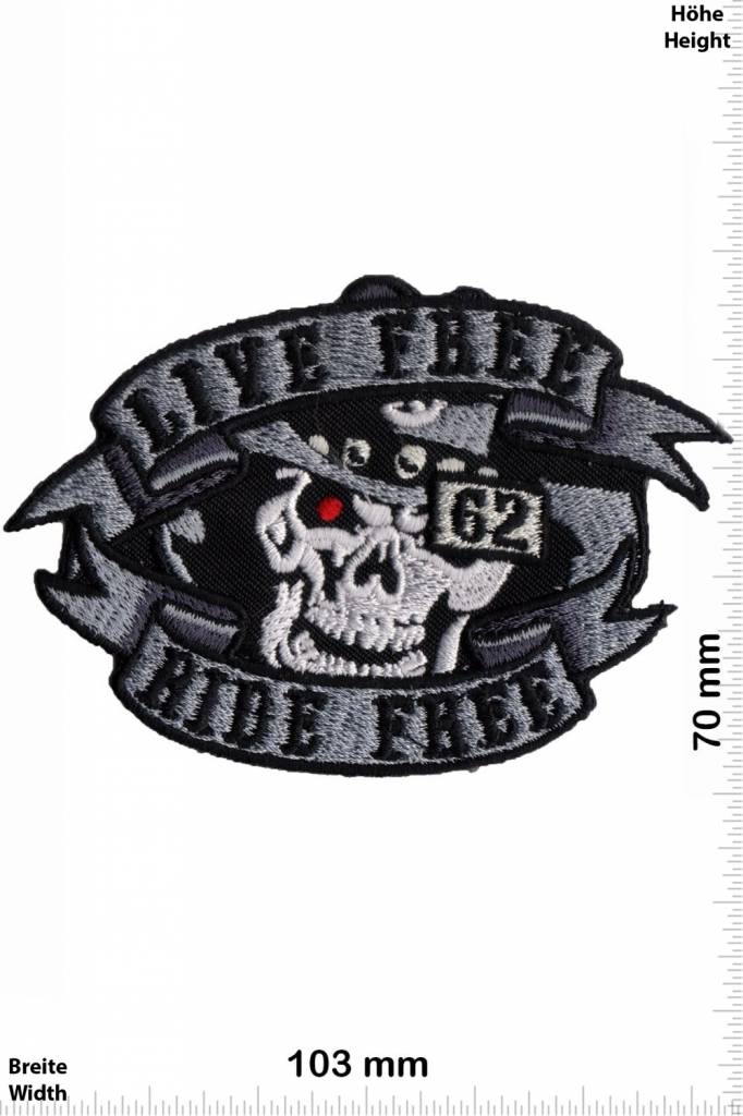 Live Free Live free - Ride Free - 62 - HQ  Biker Motorcycle  Kutte -