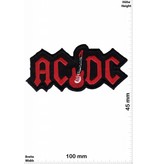 AC DC ACDC - AC DC - with guitar - red