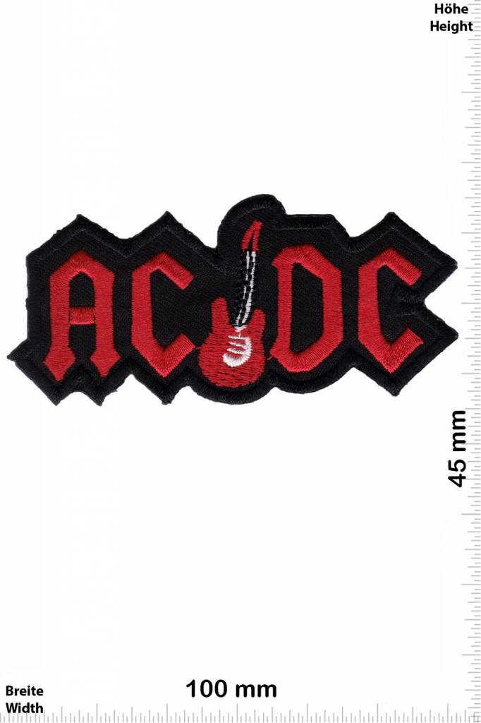 AC DC ACDC - AC DC - with guitar - red