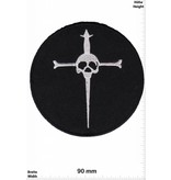 Totenkopf Sword Skull  - round