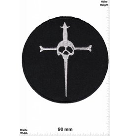 Totenkopf Sword Skull  - round