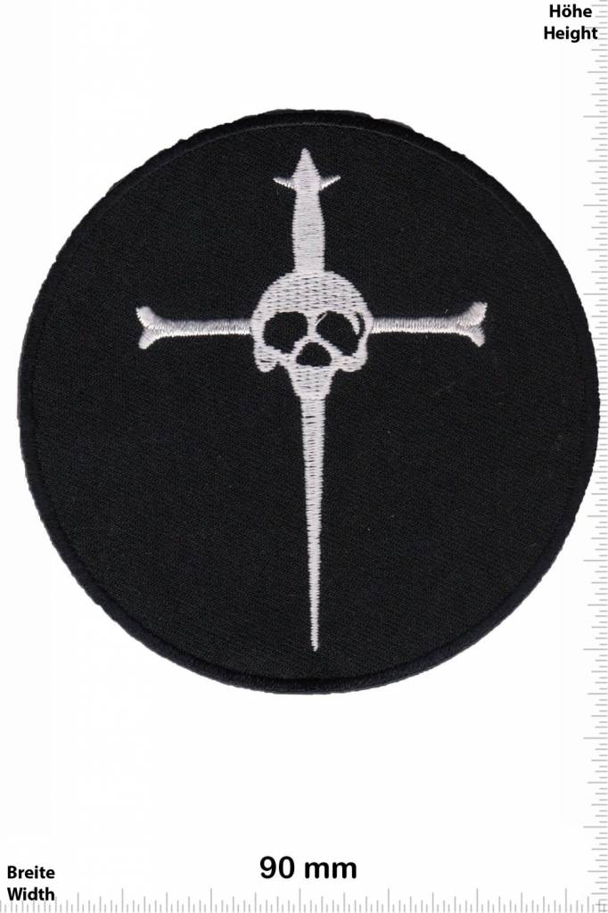 Totenkopf Sword Skull  - round