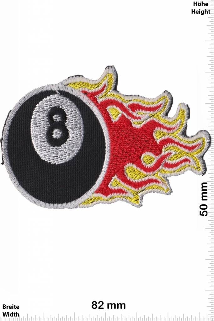 8 Ball 8 Ball flame -  black 8 -  Billiard ball with flames